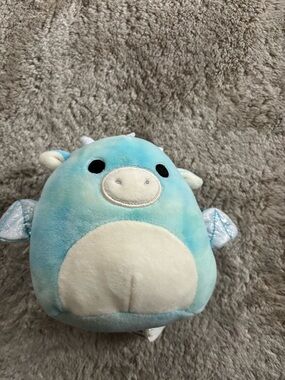 Squishmallows Teal Plush Dragon with Cream Accents